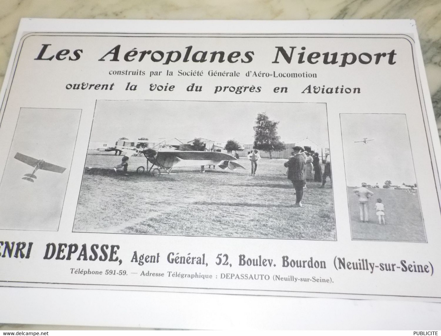 ANCIENNE PUBLICITE AEROPLANES NIEUPORT 1910 - Other & Unclassified