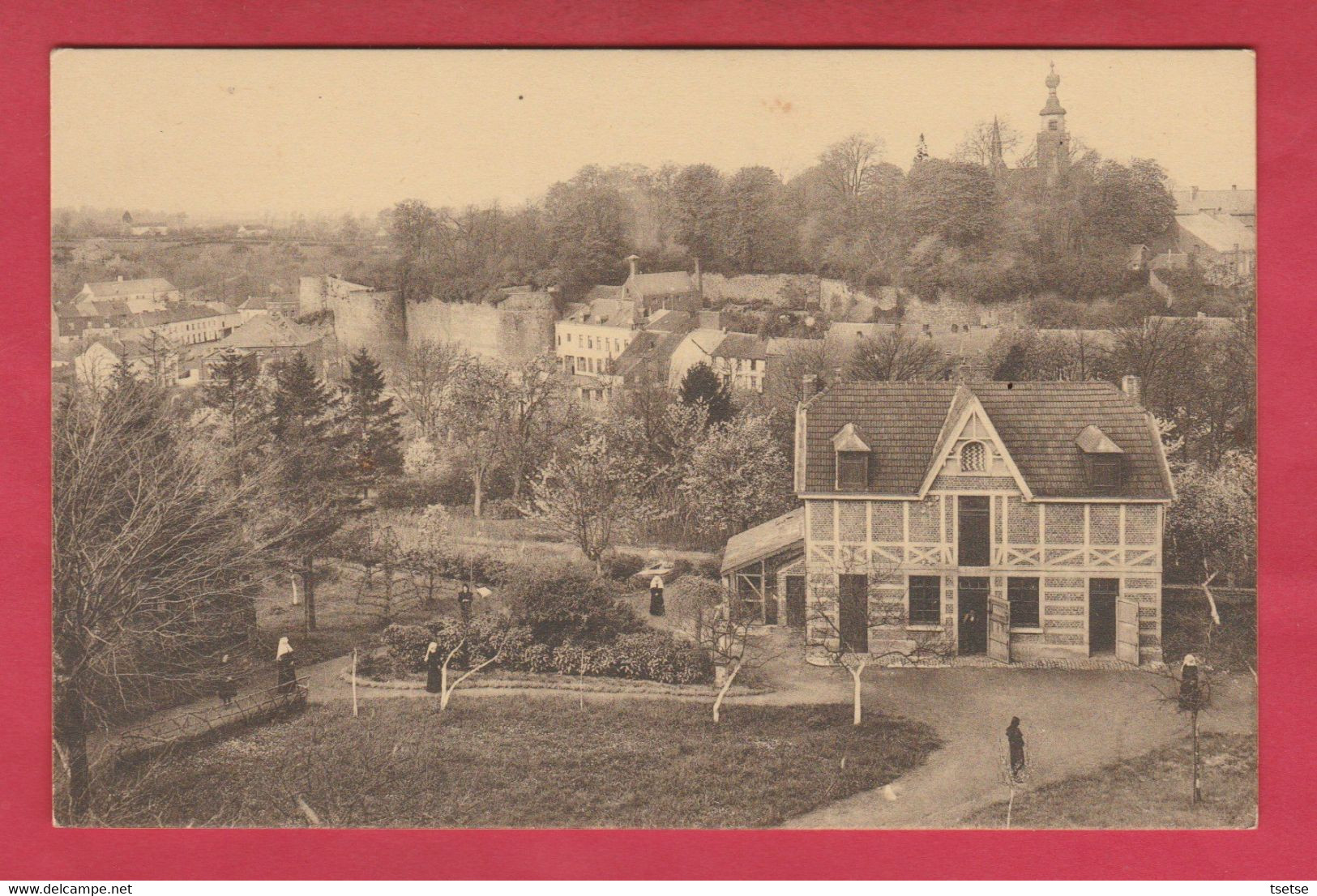 Binche -Maison Des Soeurs De La Charité De N-D De Bonne Espérance-Vue Générale Du Jardin, Vers Collégiale ( Voir Verso ) - Binche