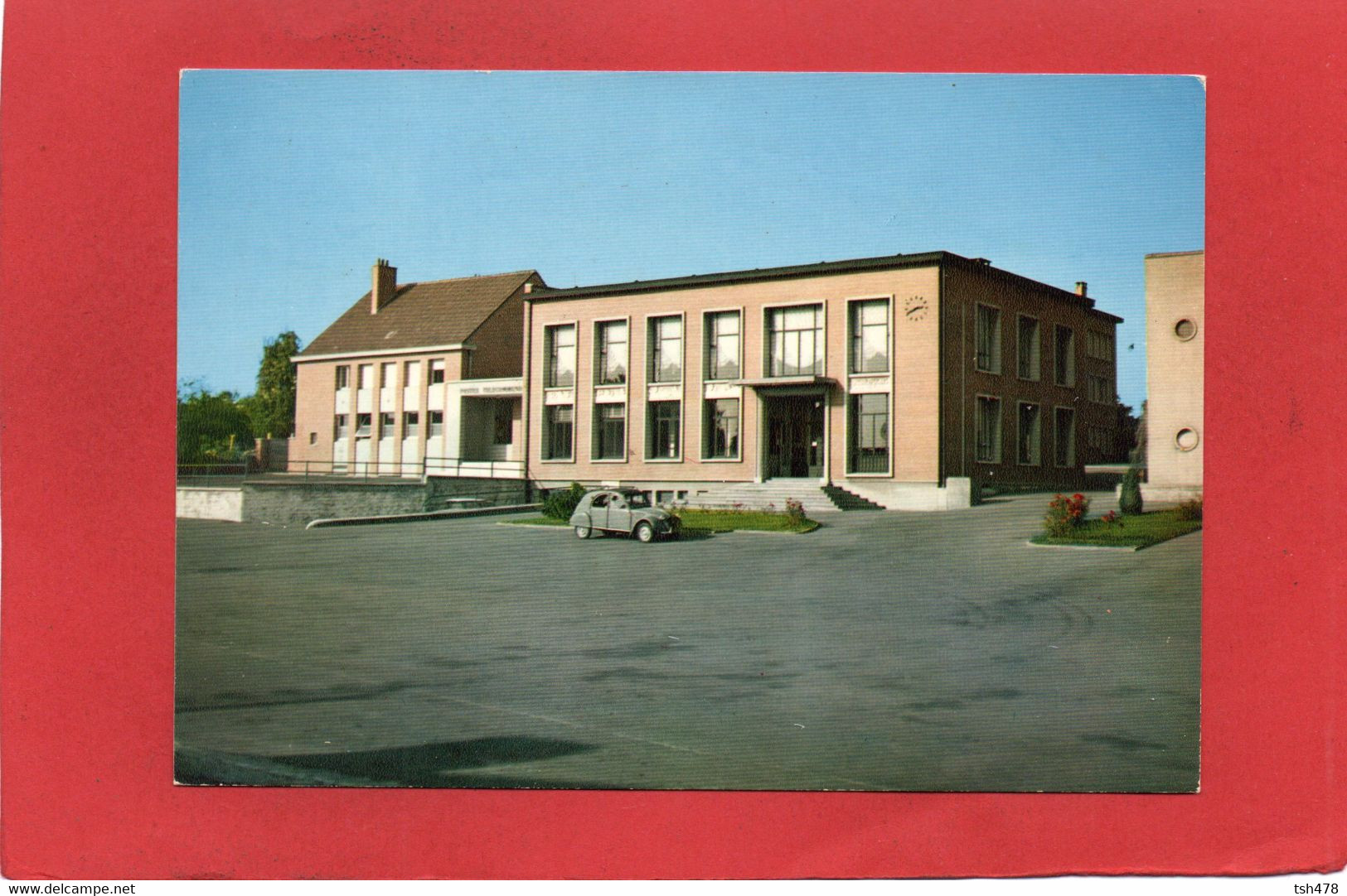 59-----FEIGNIES---hôtel De Ville Et La Poste--( Voiture 2CV  Citroën )-voir 2 Scans - Feignies