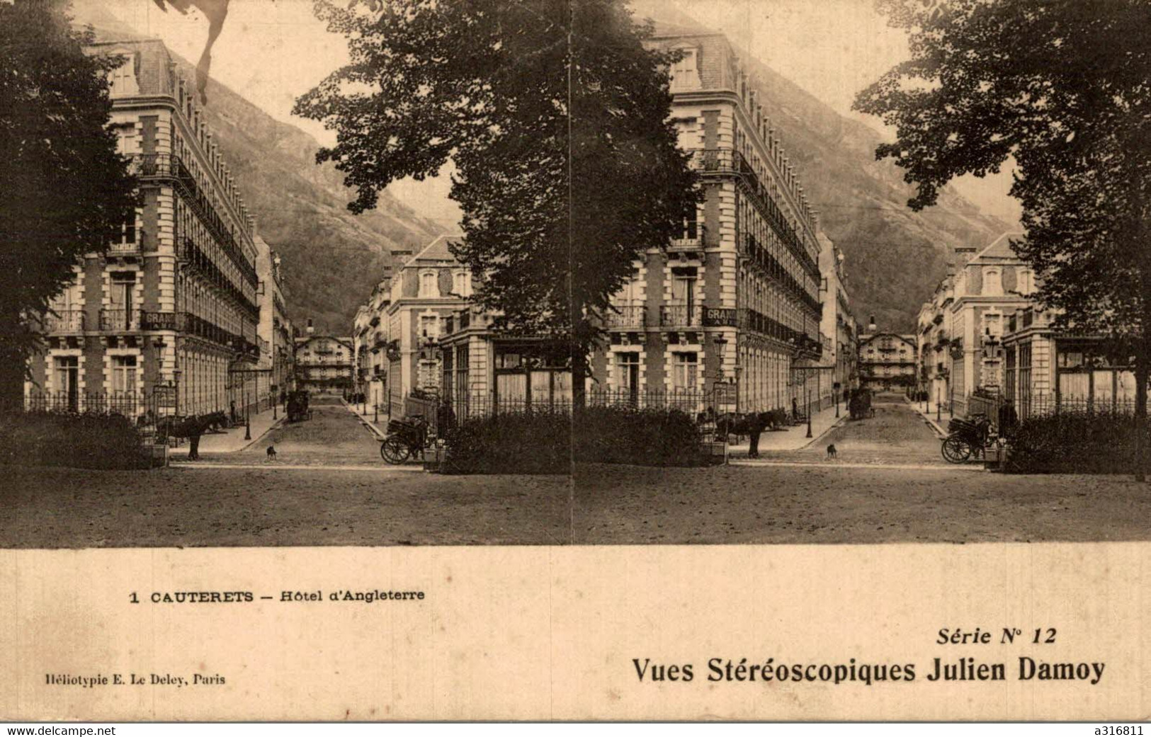 Pays Basque Cauterets Hotel D Angleterre - Cartes Stéréoscopiques