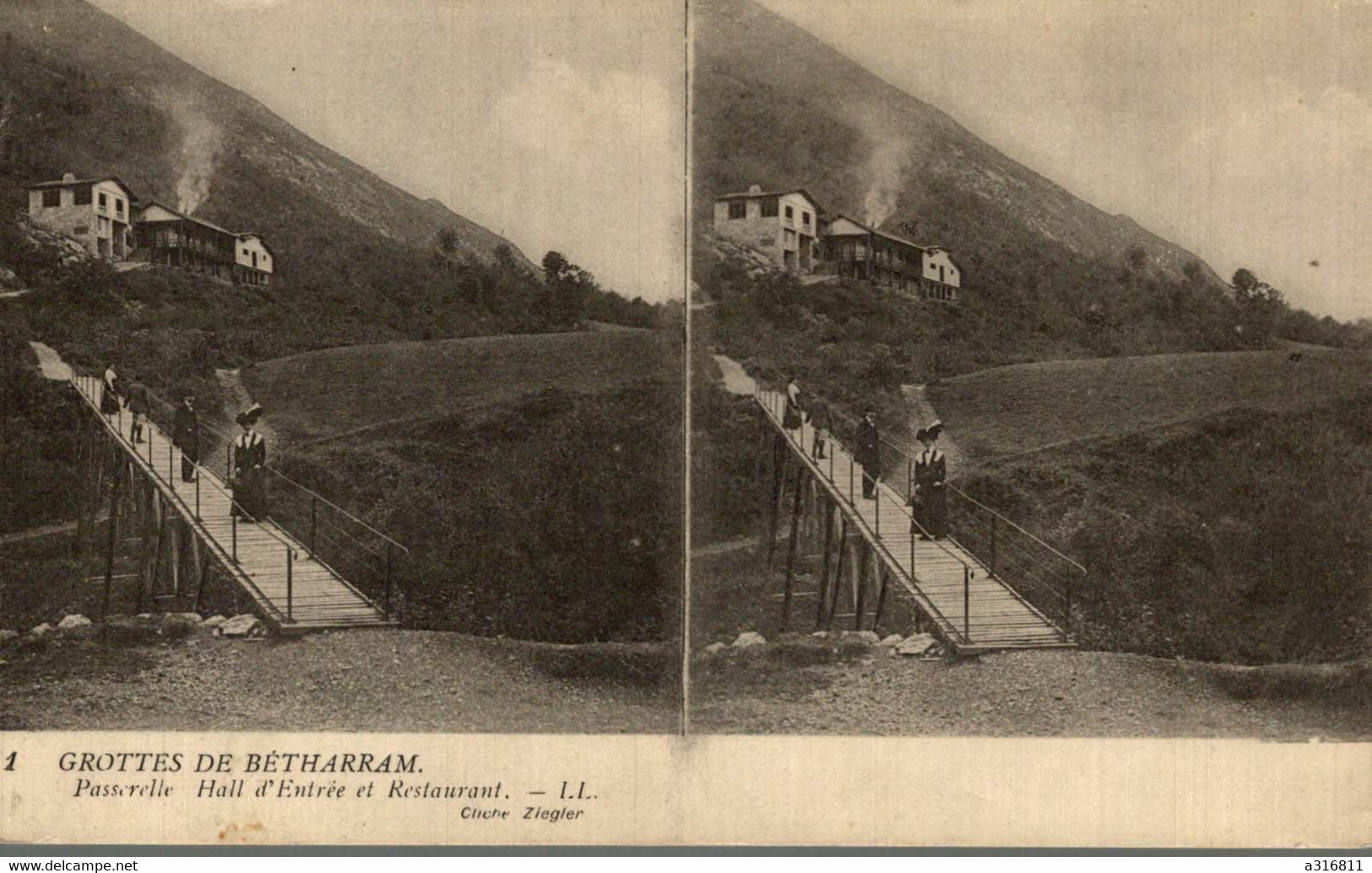 Grottes De Betharram Passerelle - Cartes Stéréoscopiques