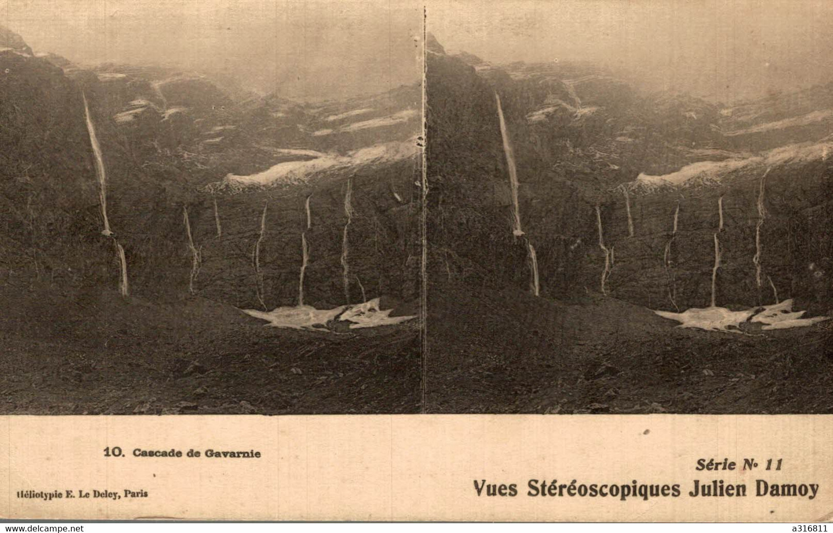 Cascade De Garvanie - Cartes Stéréoscopiques