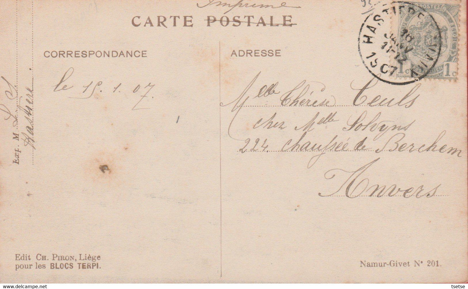 Velaine-sur-Sambre La Meuse ... Vue Vers Dave - 1907 ( Voir Verso ) - Sambreville