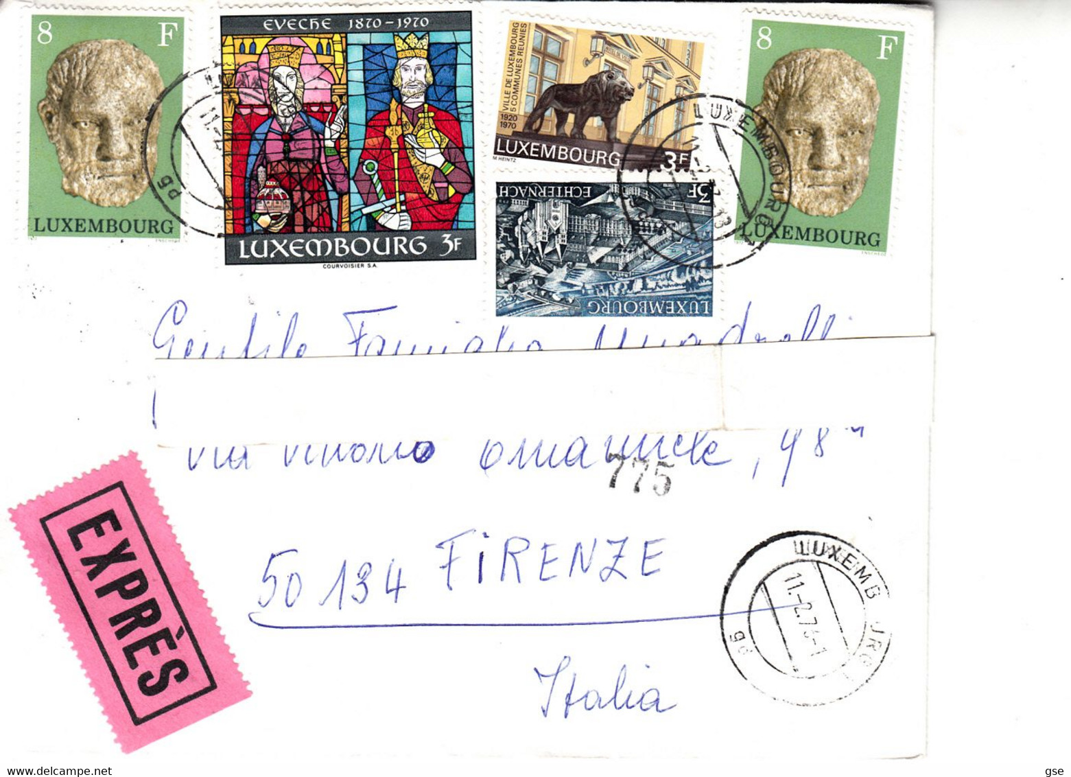 LUSSEMBURGO  1973 -  Espresso  Per  Italy - Storia Postale