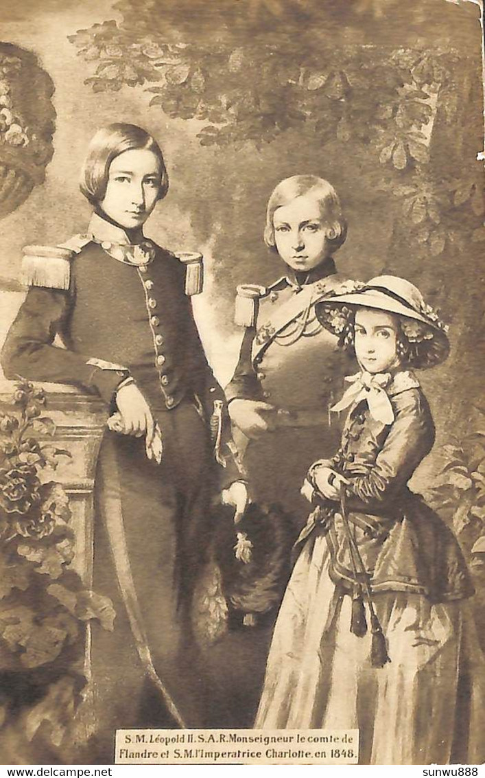 SM Léopold SAR Monseigneur Le Comte De Flandre Et SM L'Impératrice Charlotte En 1848 (Dobrecourt) - Königshäuser