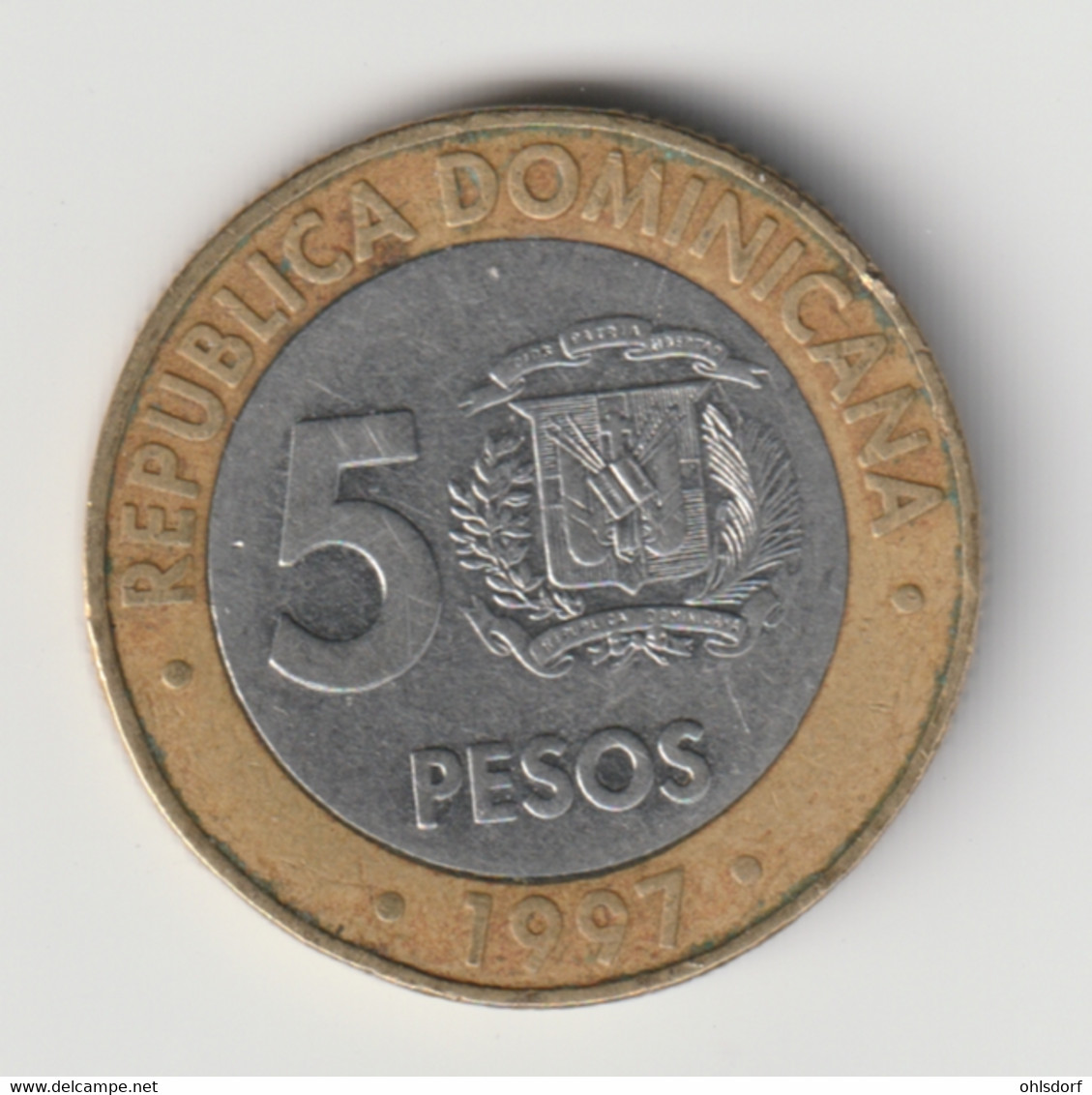 DOMINICANA 2007: 5 Pesos, KM 89 - Dominicaanse Republiek