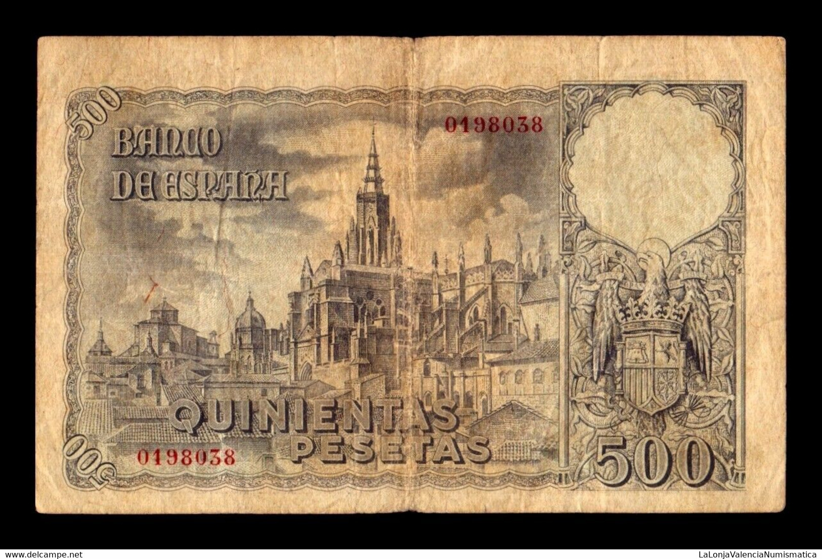 España Spain 500 Pesetas Conde Ordaz 1940 Pick 124 BC/+ F/+ - 500 Pesetas