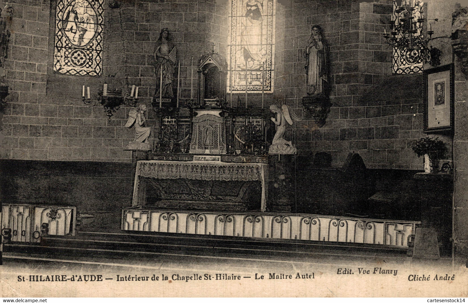 N°35008 Z -cpa; Saint Hilaire D'Aude- Intérieure De La Chapelle St Hilaire- - Saint Hilaire