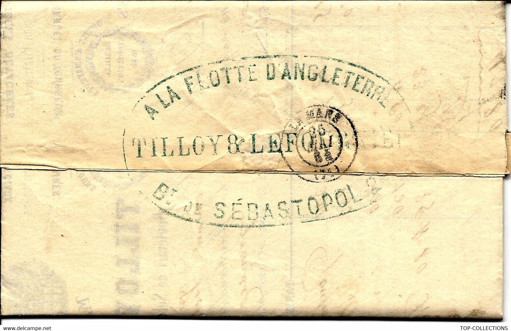 1864 SUPERBE ENTETE PARIS « A La Flotte D’Angleterre"  Grande Quincaillerie Tilloy Et Lefournier VOIR HISTORIQUE - 1800 – 1899