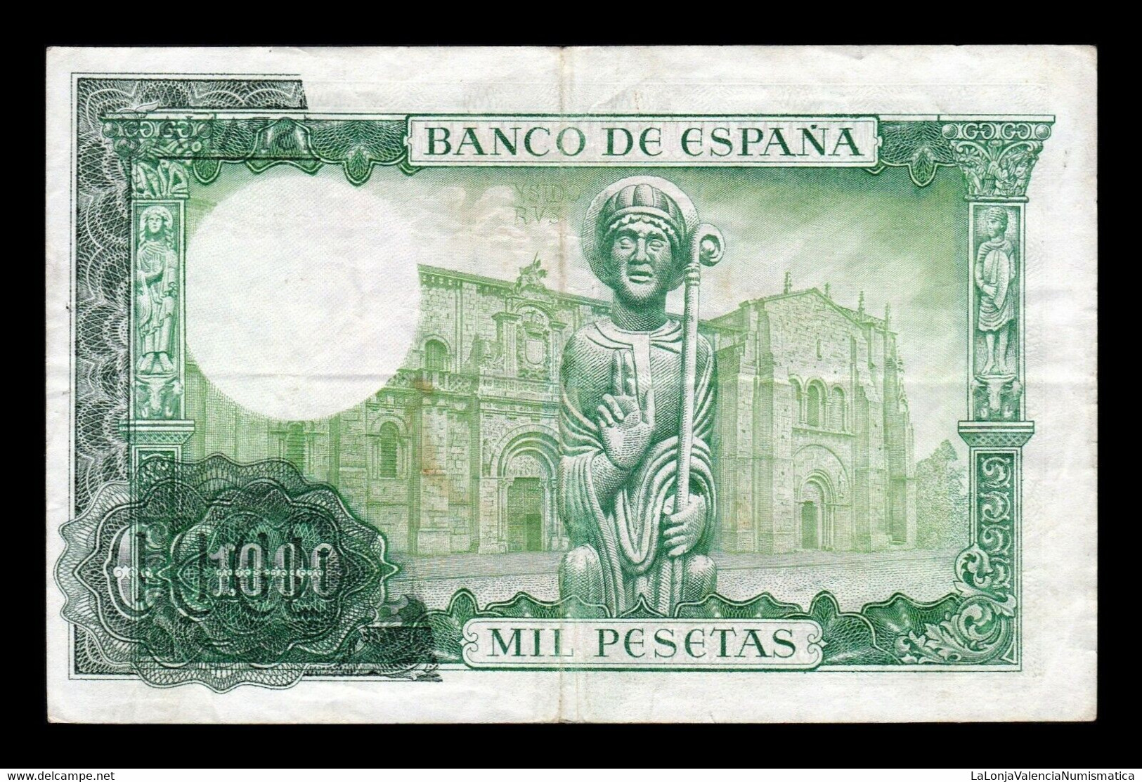 España Spain 1000 Pesetas San Isidoro 1965 Pick 151 Error Impresión MBC VF - 1000 Peseten