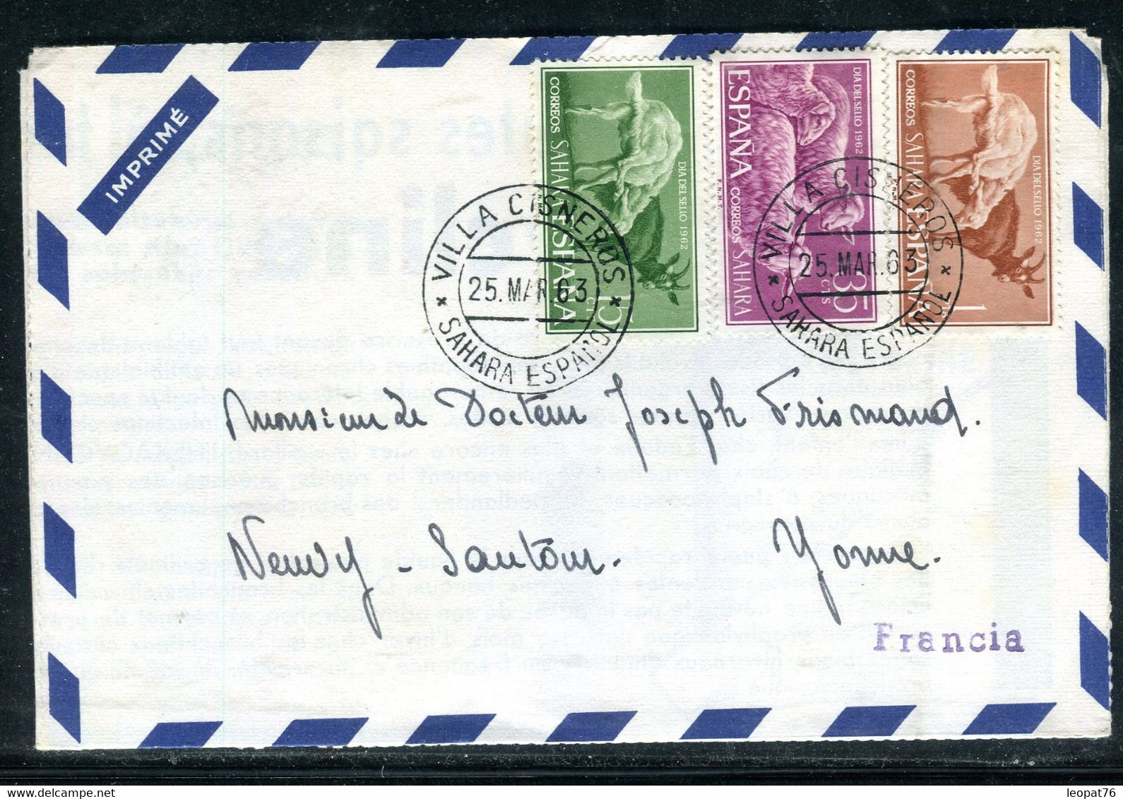 Sahara Espagnol - Enveloppe Commerciale Médicale Pour La France En 1963 - O 69 - Spanish Sahara