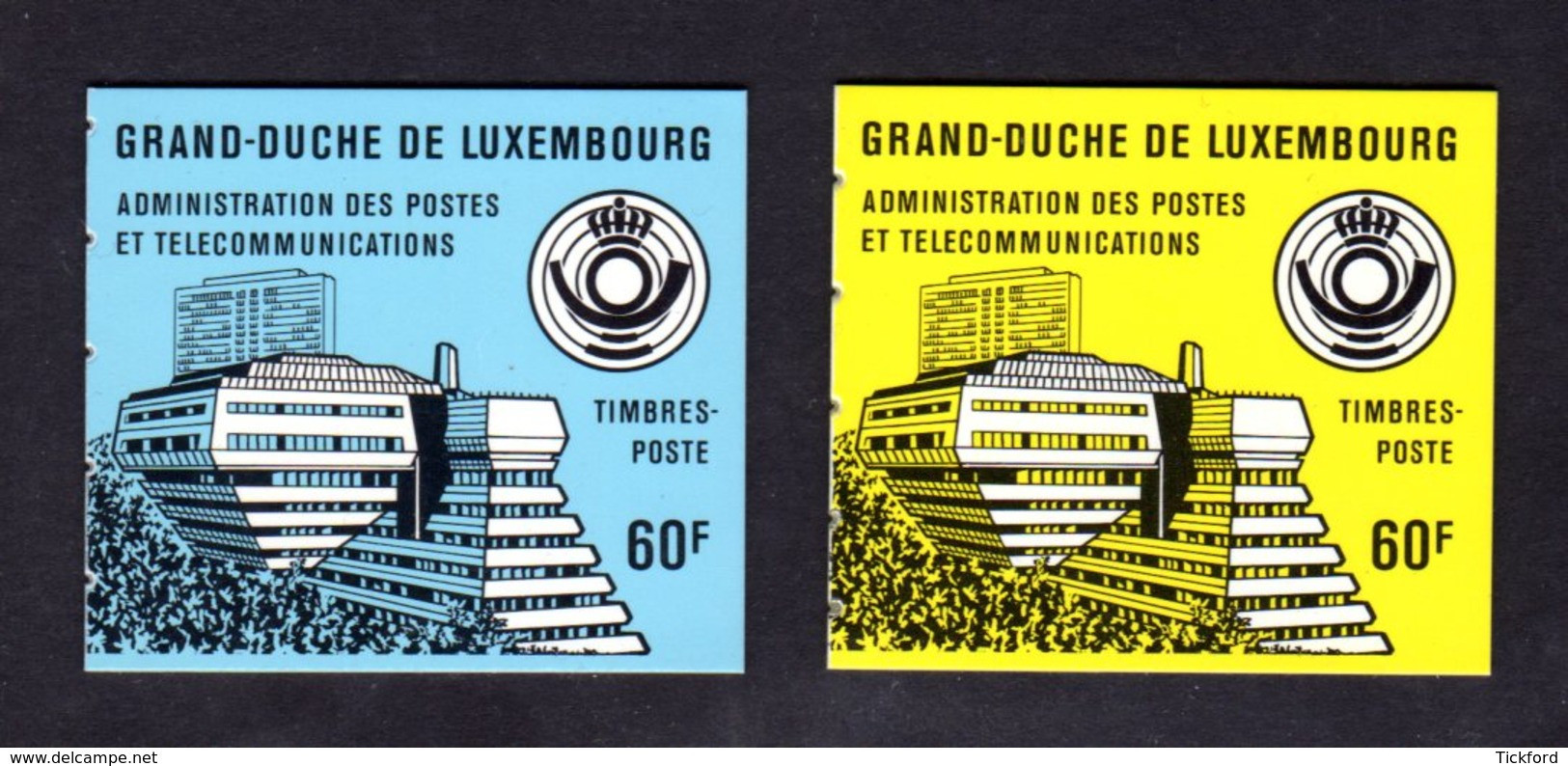 LUXEMBOURG 1986 - Lot De 2 Carnets Yvert C1106 - NEUF**/ MNH - Couvertures Bleue Et Jaune - Robert Schuman - Carnets