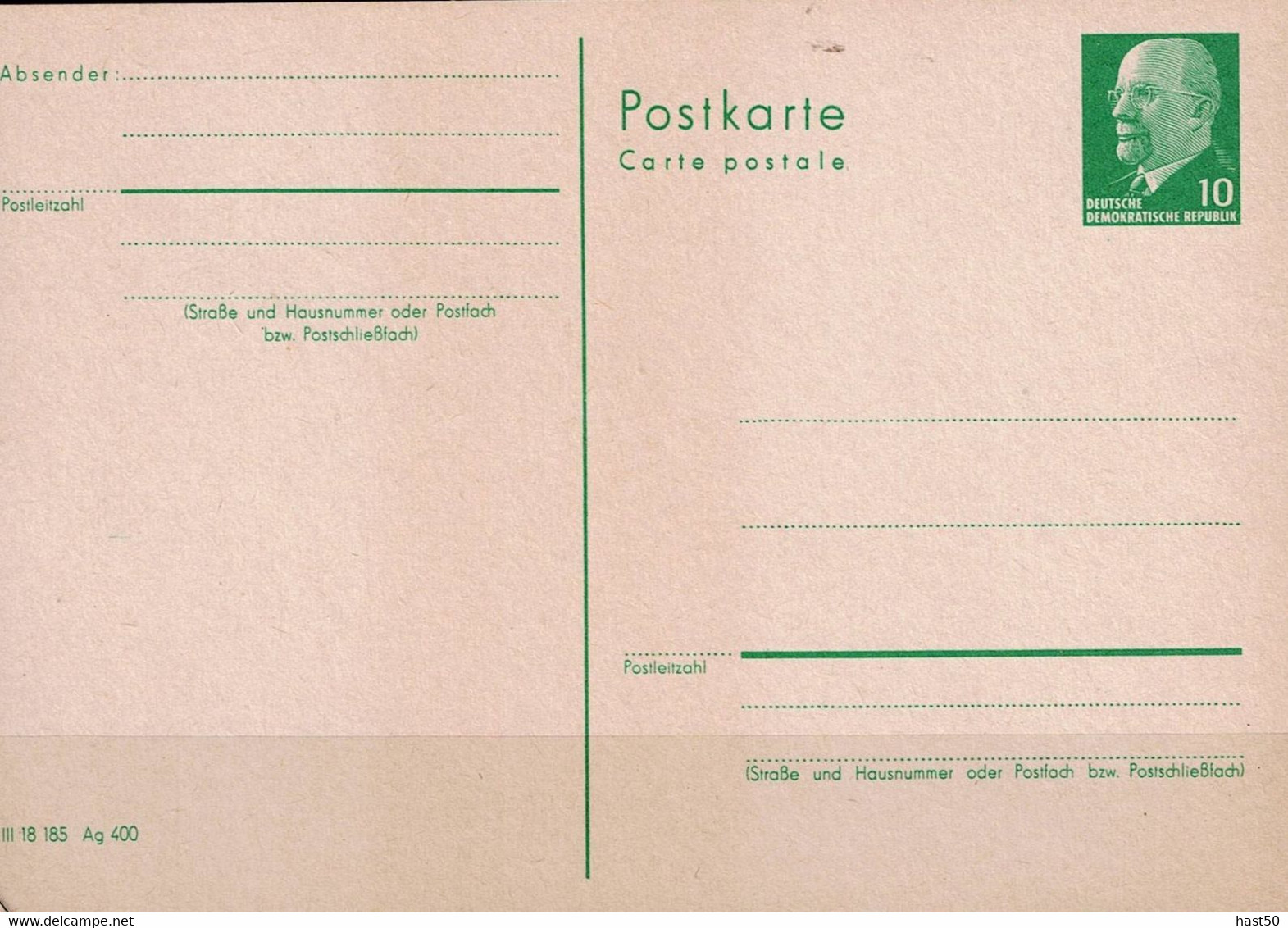DDR GDR RDA - Postkarte W. Ulbricht (MiNr: P 75) 1966 - Siehe Scan - Cartes Postales - Neuves