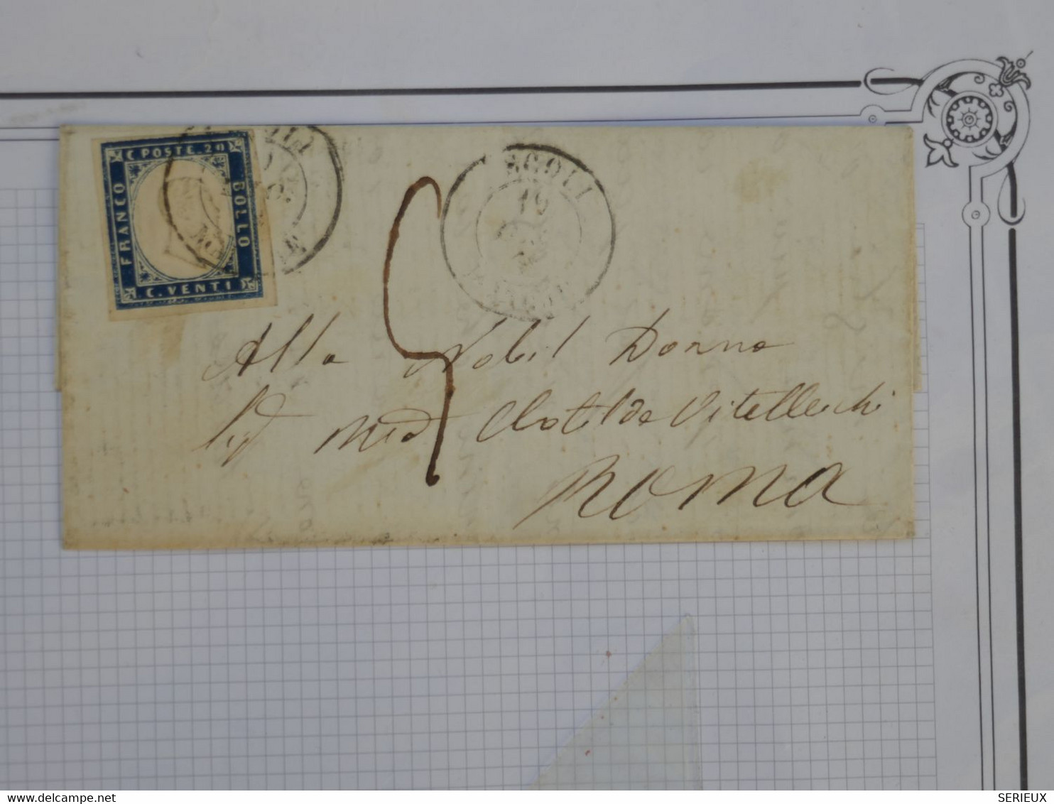 BF10  ITALIA L BELLE LETTERA 1861    A ROMA  ++AFFRANC. INTERESSANT   ++ - Zonder Classificatie