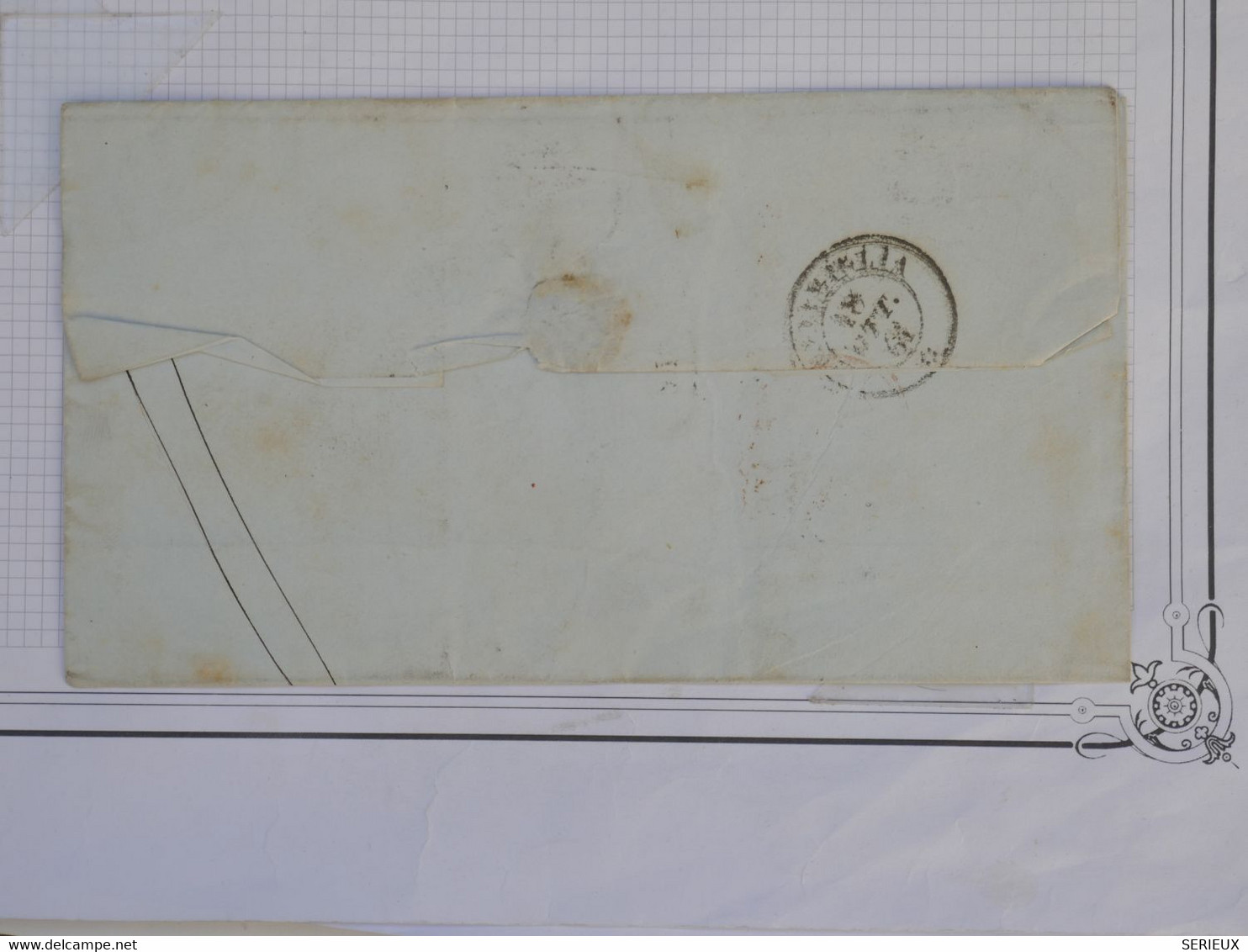 BF10  ITALIA  BELLA LETTERA 1861  GENOVA A NIZZA SARDE  +2X20C  +P.D.+CACHET ROUGE + +AFFRANC. INTERESSANT   ++ - Unclassified