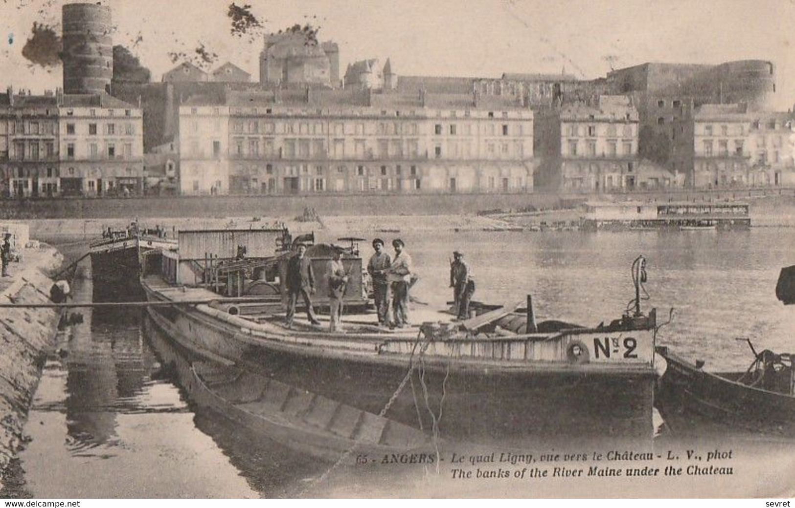 ANGERS. -  Le Quai Ligny, Vue Vers Le Château - Angers