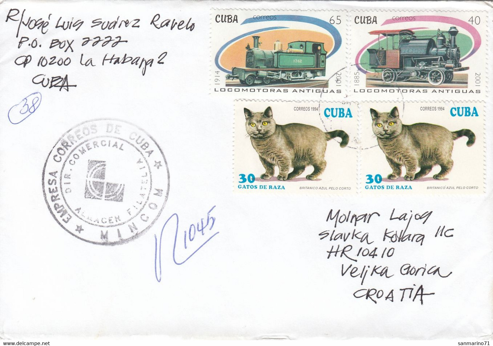 CUBA Cover Letter 240,box M - Briefe U. Dokumente