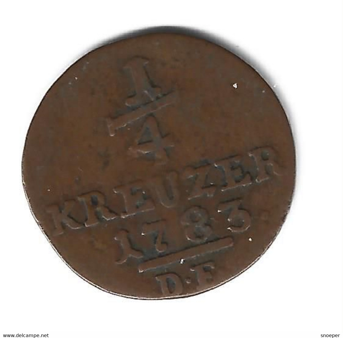 *hessen-cassel 1/4 Kreuzer 1783  Km 522  Vf+ - Small Coins & Other Subdivisions