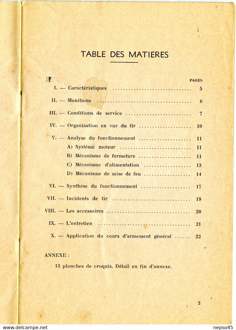 Pistolet Automatique De 9 Mm Modèle 1950.Librairie Militaire Saint-Cyr - Coëtquidam. - Français
