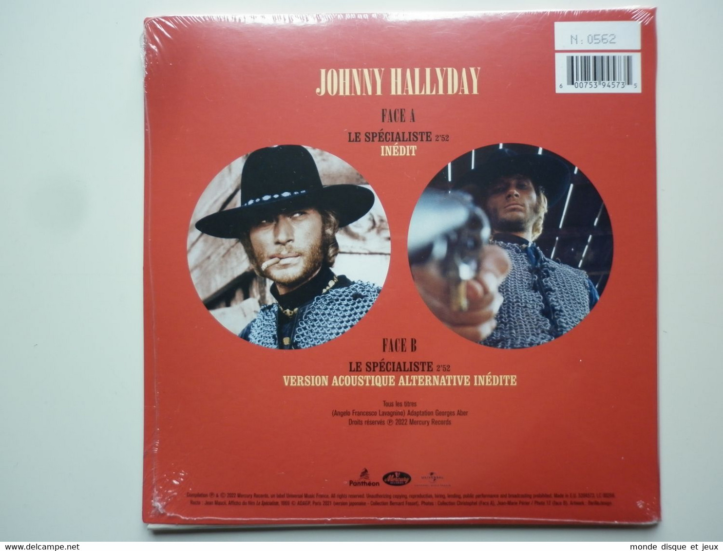 Johnny Hallyday 45Tours Vinyle Picture Disc Le Spécialiste - 45 T - Maxi-Single
