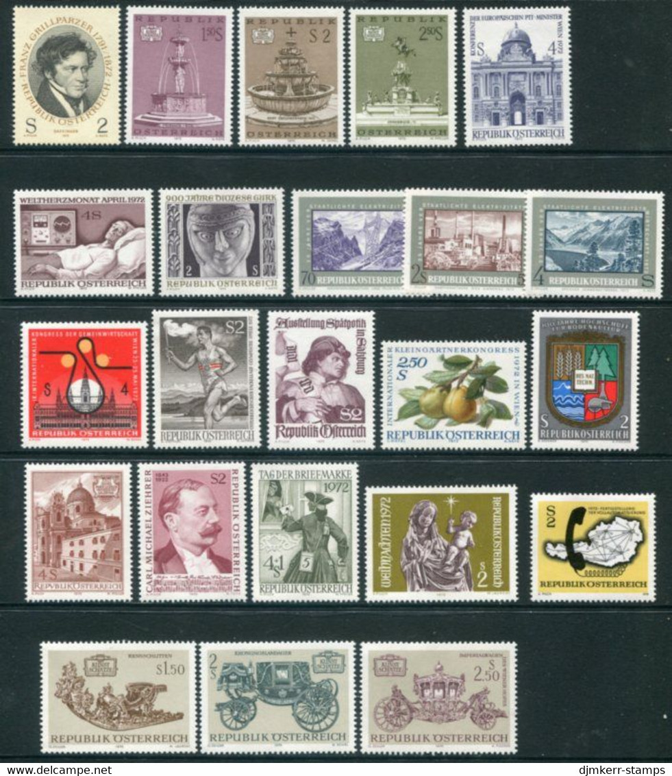 AUSTRIA 1972 Complete  Issues MNH / **.  Michel 1381-1409, Block 2 - Ungebraucht