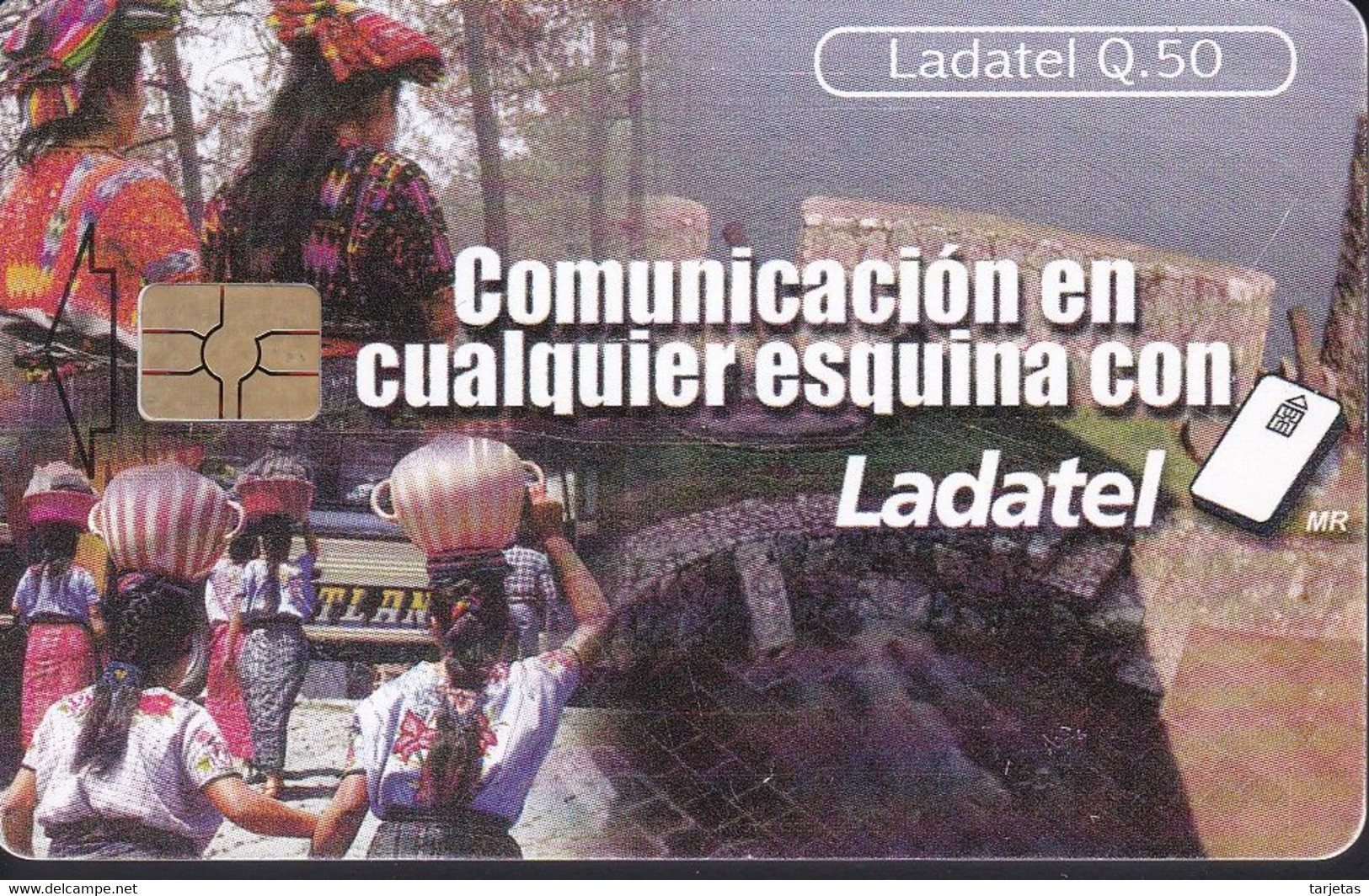 TARJETA DE GUATEMALA DE LADATEL DE COMUNICACION EN CADA ESQUINA - Guatemala