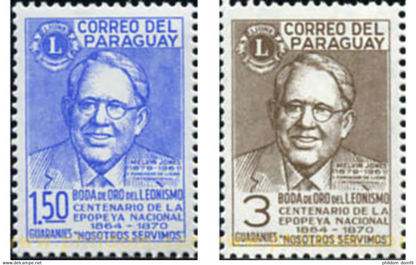 Ref. 686774 * MNH * - PARAGUAY. 1967. 	50TH ANNIVERSARY OF LIONS CLUB INTERNATIONAL	 . 50 ANIVERSARIO DE LIONS CLUB INTE - Paraguay