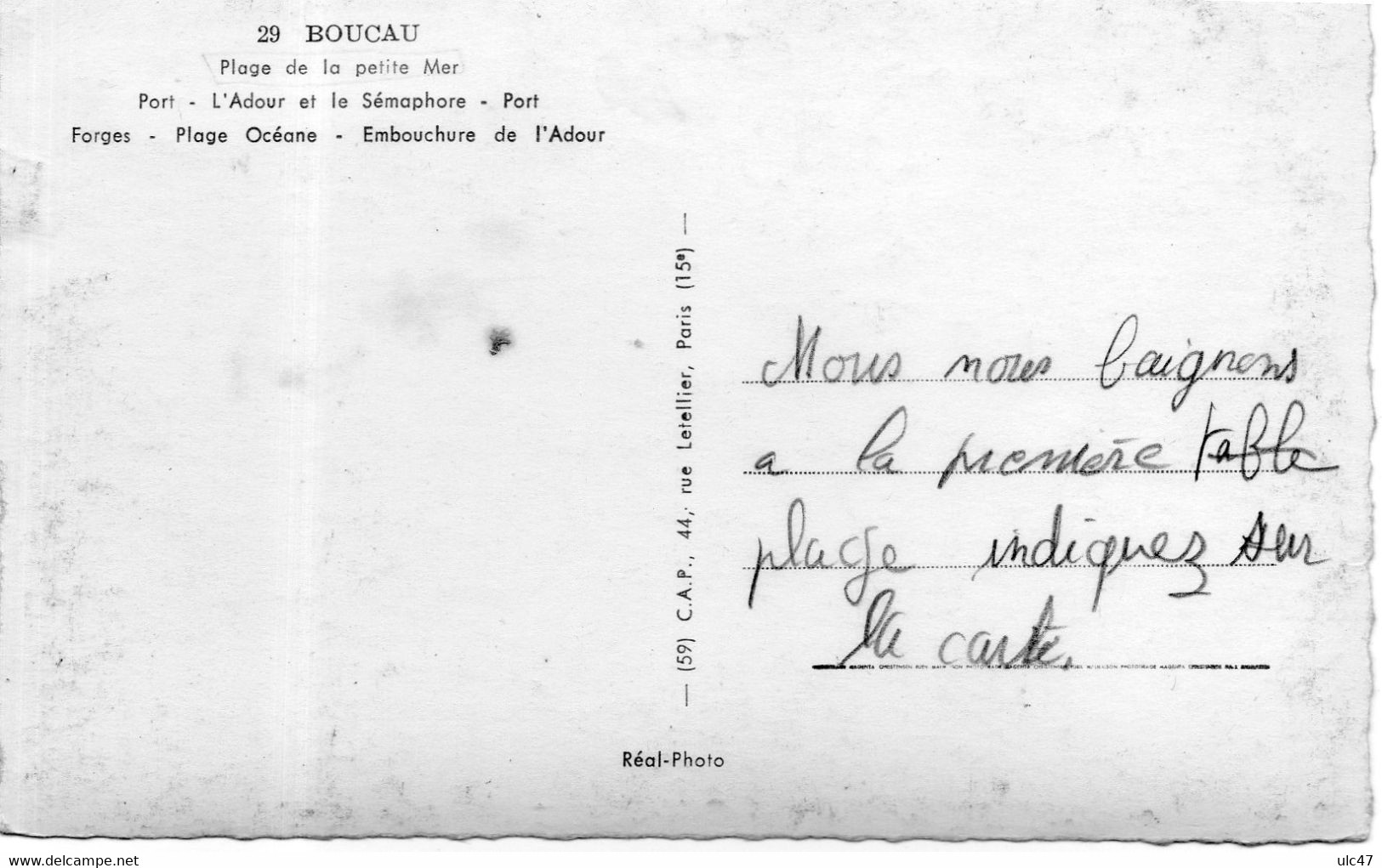- 64 - BOUCAU (P.-A.) - SOUVENIR DE BOUCAU - Multivues - Scan Verso - - Boucau