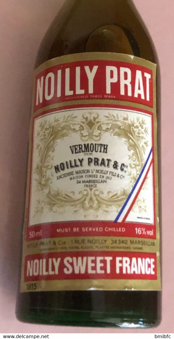 NOILLY PRAT Vermouth - MARSEILLAN - 50 Ml - 18% Vol. - Mignonnettes