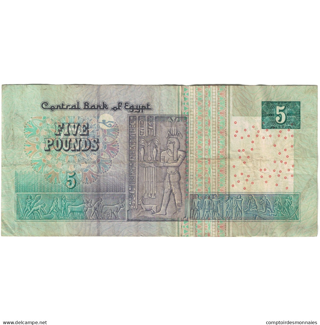 Billet, Égypte, 5 Pounds, 2010, 08-02-2010, KM:63d, TTB - Egitto