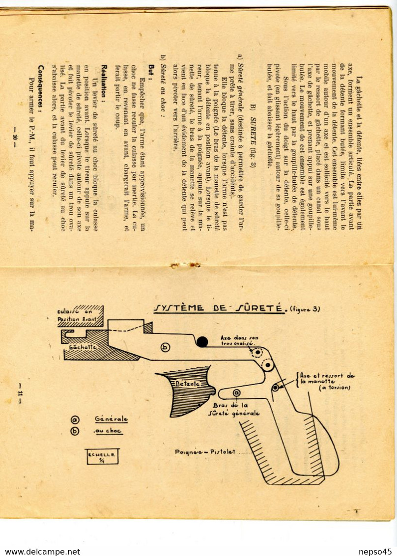 Pistolet - Mitrailleur 9 Mm Modèle 1949.Librairie Militaire E.S.M.I.A - E.A.I. Coëtquidan 1950.Indochine.Algérie. - Français