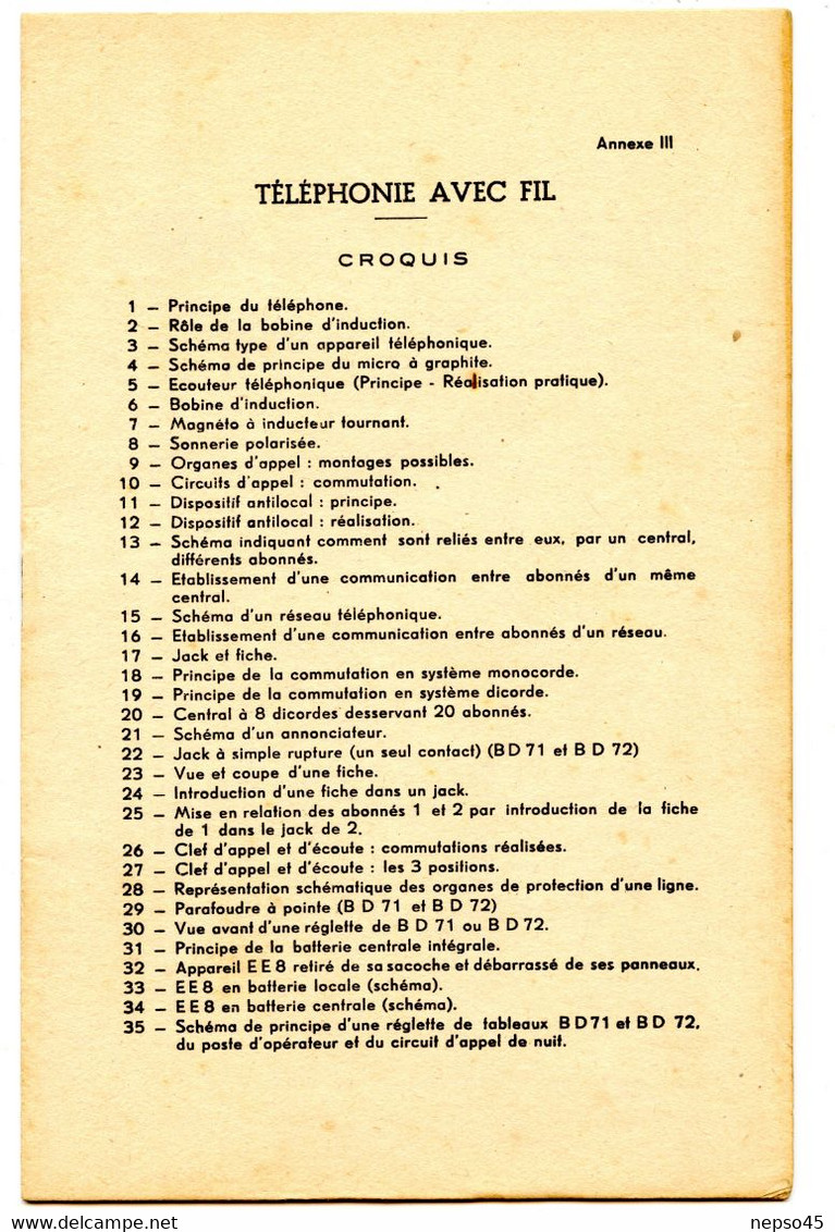 Cours de transmissions.Téléphonie mobile.1952.Librairie militaire Saint-Cyr Coëtquidan.