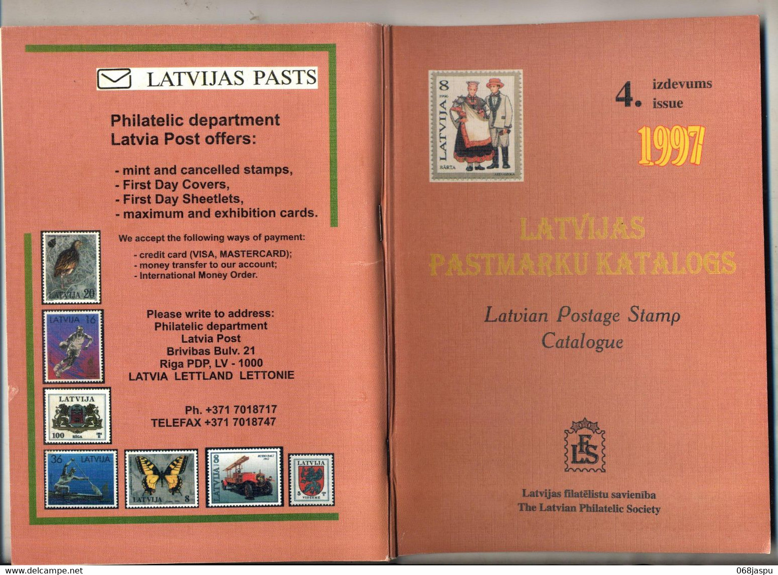 Catalogue Vente Lettonie 1997 - Auktionskataloge