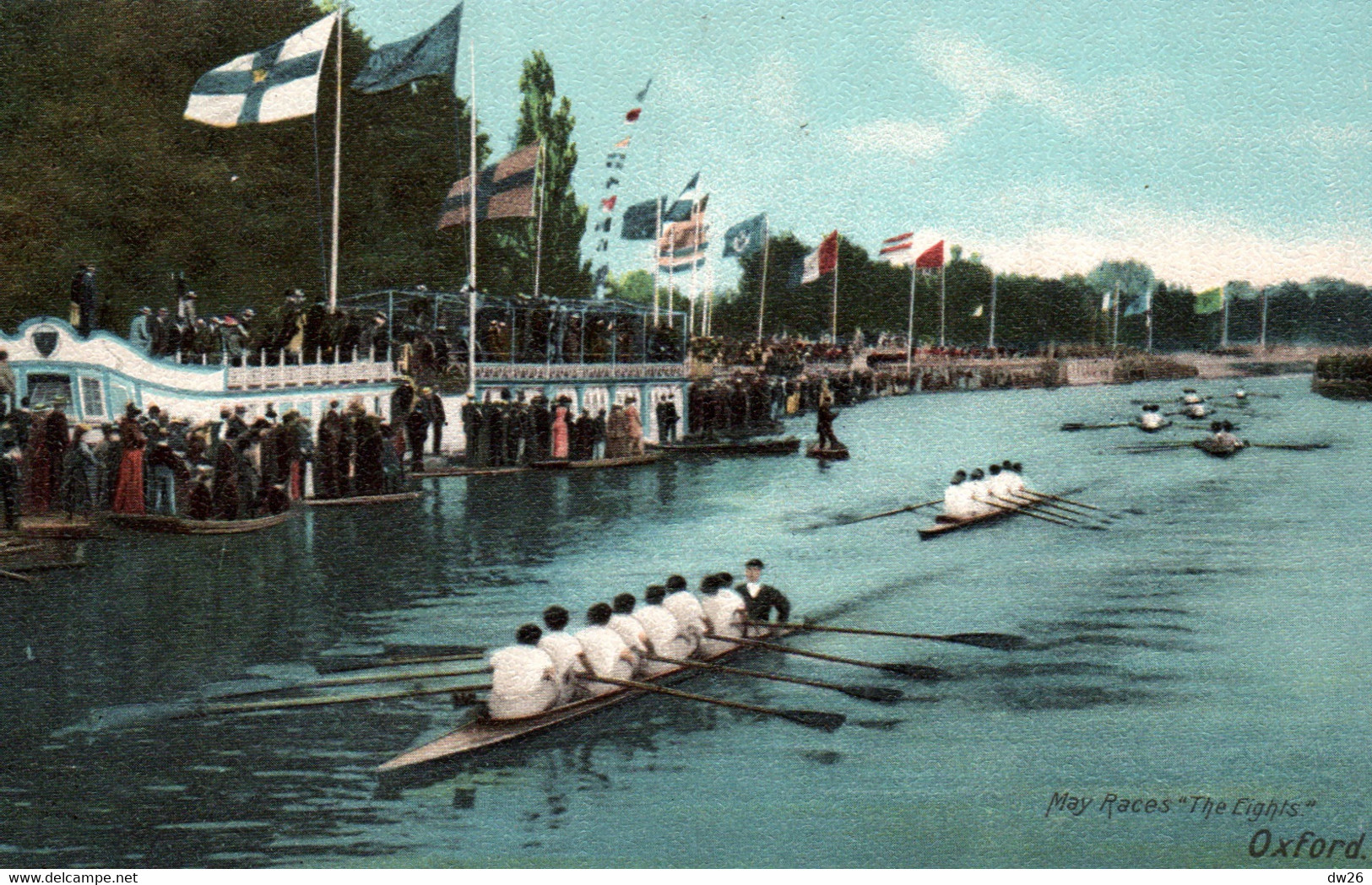 Sport - Aviron, Huit Sur La Tamise: May Races "the Eights" - Oxford - Non Circulated Post Card - Aviron