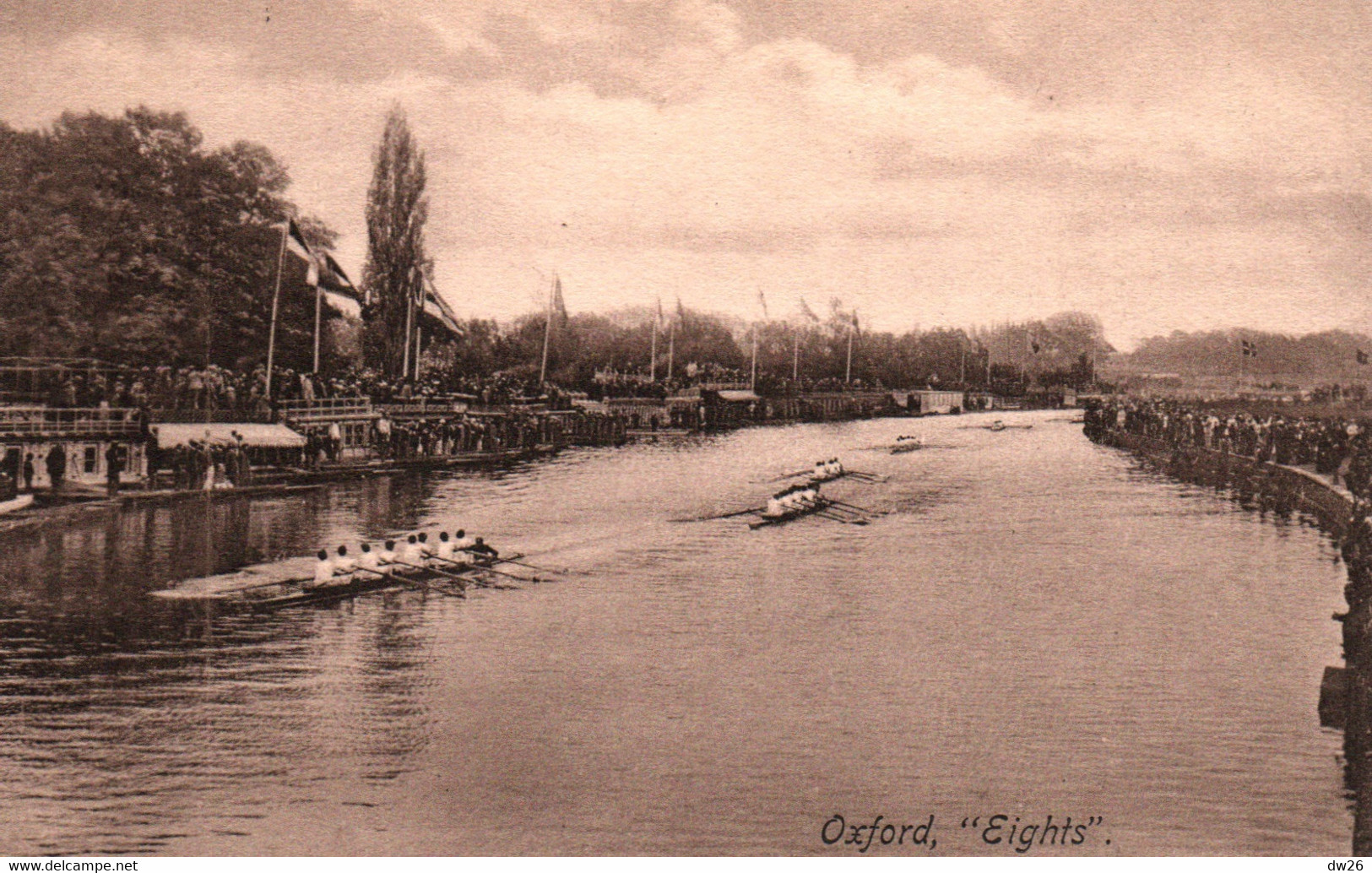 Sport - Aviron, Huit Sur La Tamise: Races "the Eights" - Oxford - Non Circulated Post Card - Roeisport