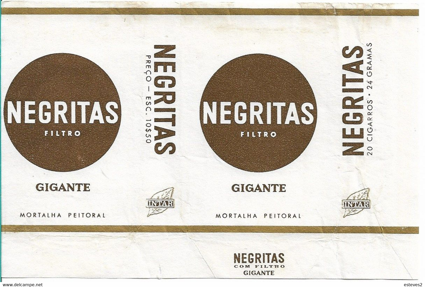 Portugal  , NEGRITAS  Empty Tobacco Paper Pack - Contenitori Di Tabacco (vuoti)