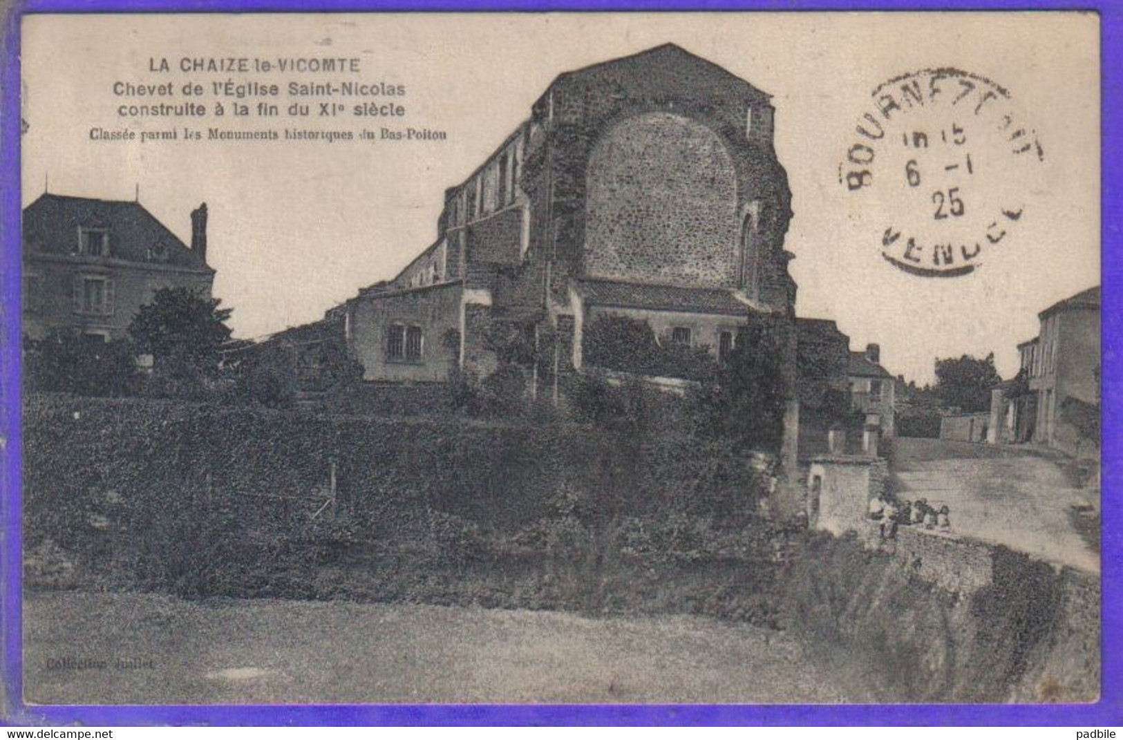 Carte Postale 85. La Chaize-le-Vicomte  Chevet De L'église St-Nicolas  Très Beau Plan - La Chaize Le Vicomte