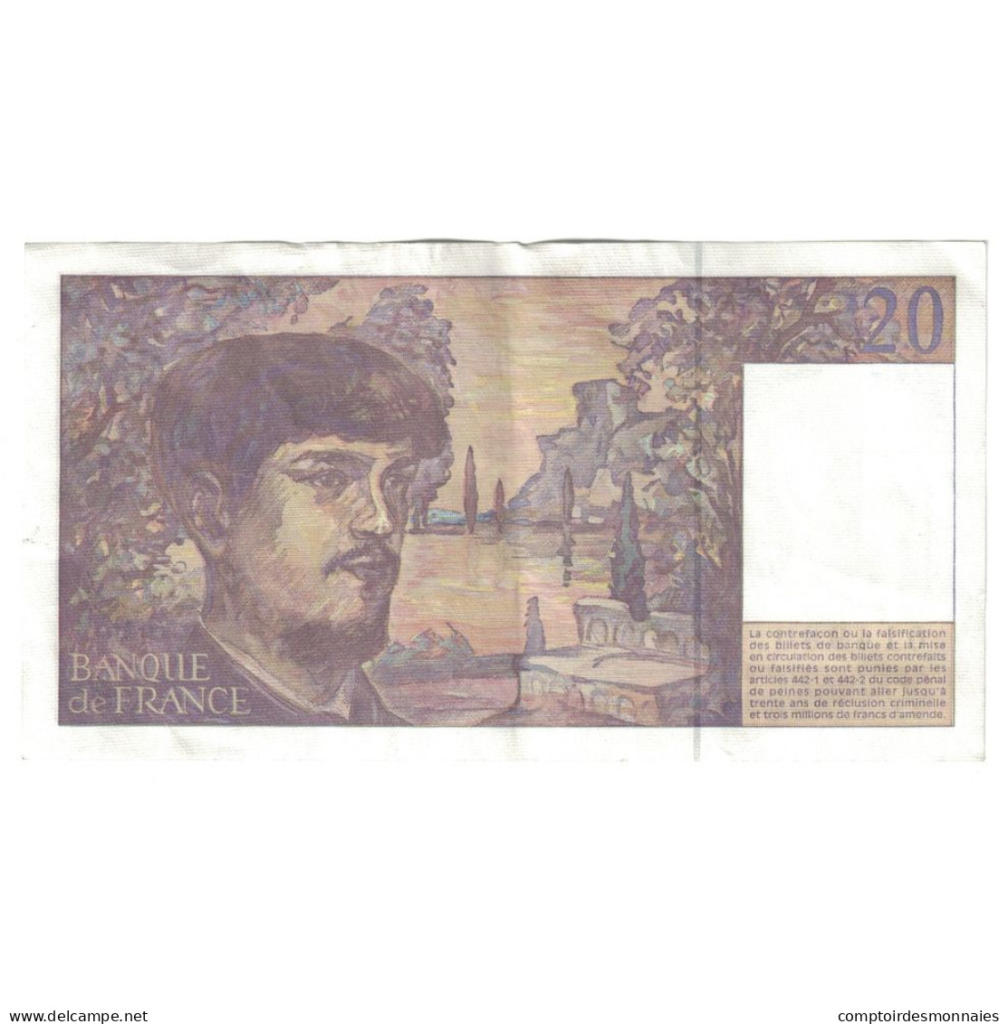 France, 20 Francs, Debussy, 1997, M.053, TB+, Fayette:66ter02a53, KM:151i - 20 F 1980-1997 ''Debussy''