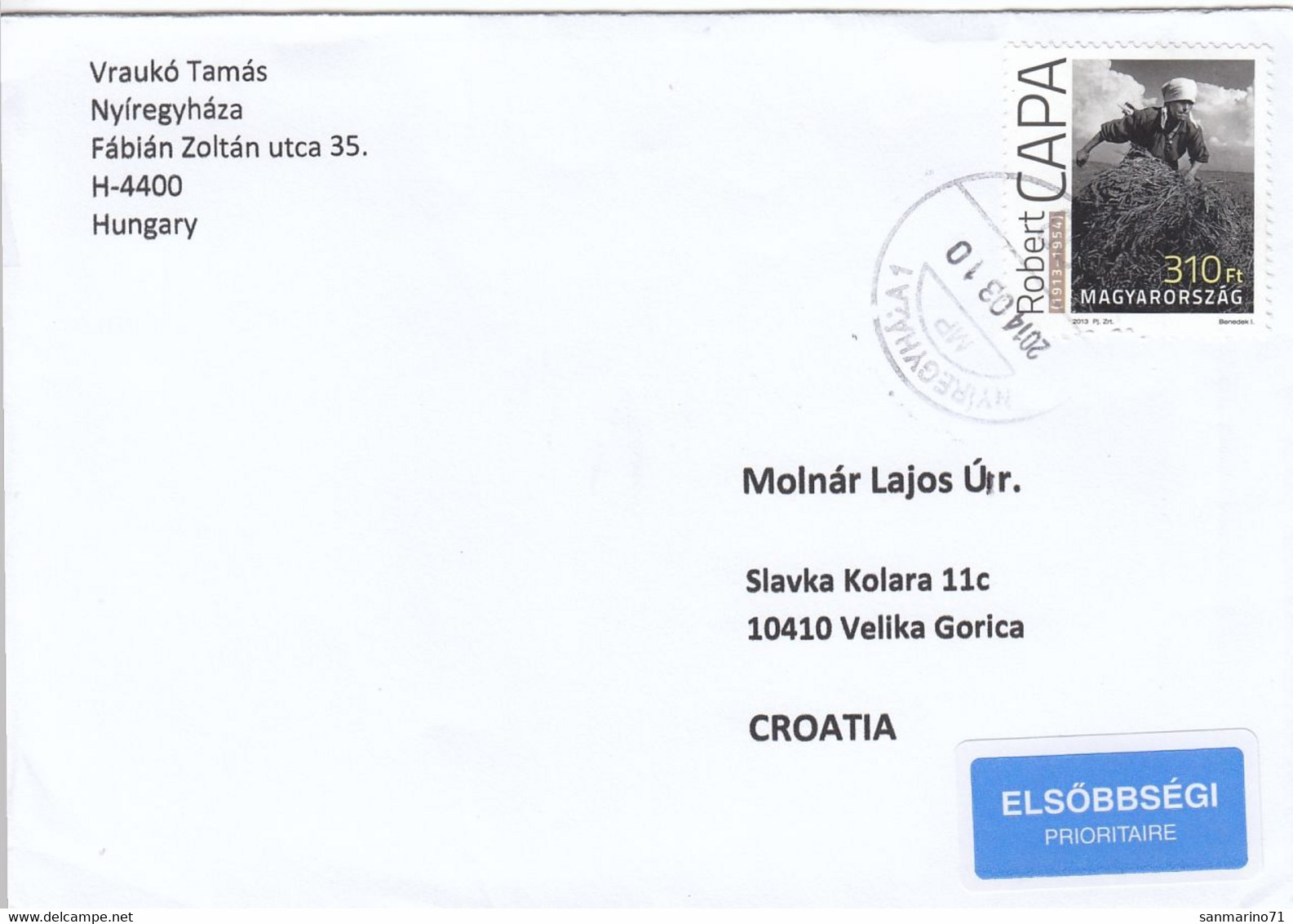 HUNGARY Cover Letter 276,box M - Brieven En Documenten