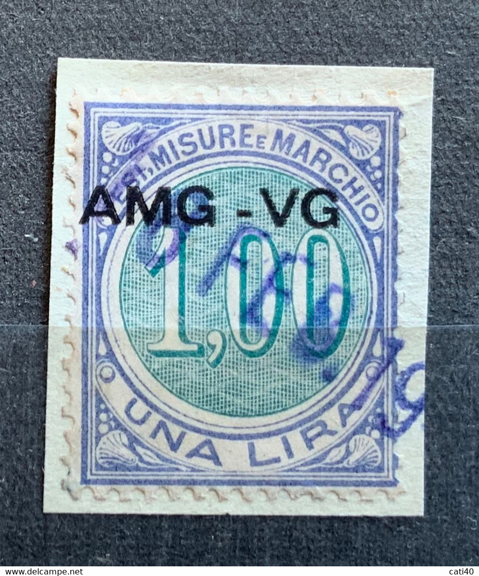 TRIESTE A - AMG VG - MARCA DA BOLLO  Per Pesi Misure E Marchio  Lire 1 - Revenue Stamps