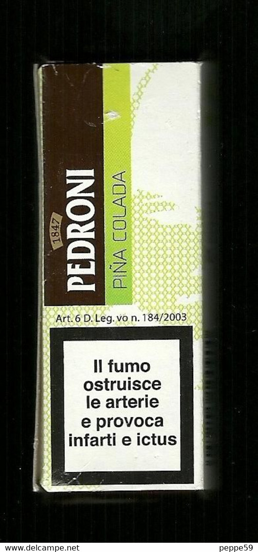 Tabacco Pacchetto Di Sigari Italia - Pedroni Pina Colada Da 2 Pezzi - Vuoto - Caves à Cigares Vides