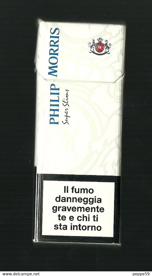 Tabacco Pacchetto Di Sigarette Italia - Philip Morris Super Slim Da 10 Pezzi - Vuoto - Etuis à Cigarettes Vides