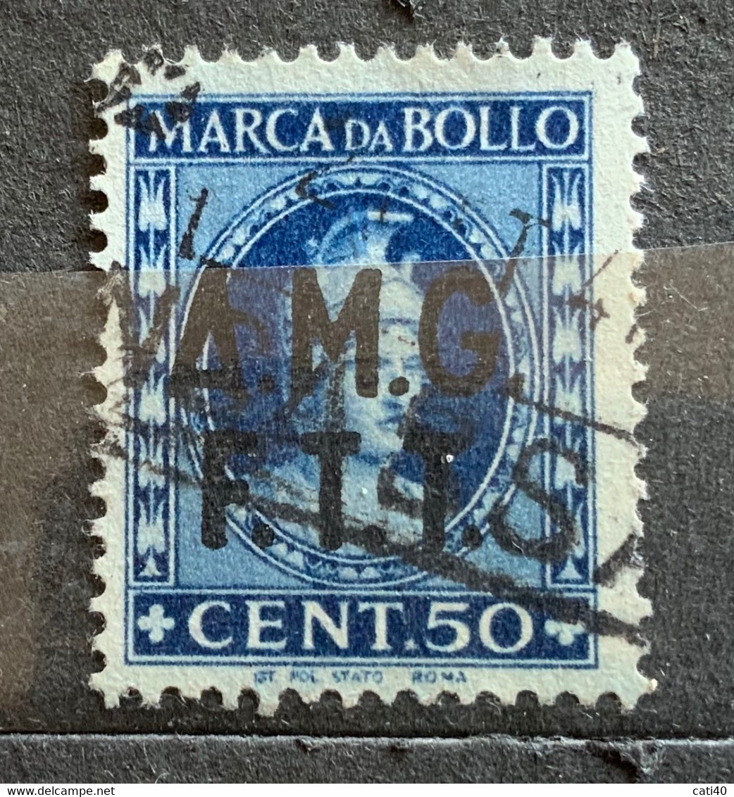 TRIESTE A - AMG FTT  - MARCA DA BOLLO  TASSA FISSA 50 C. - Revenue Stamps