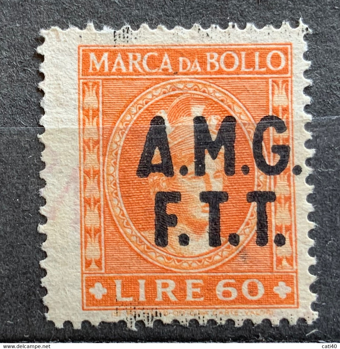 TRIESTE A - AMG FTT  - MARCA DA BOLLO  TASSA FISSA L.60 - Steuermarken