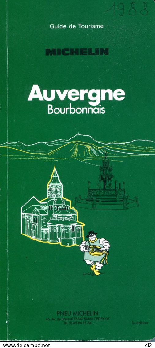 Guide MICHELIN - AUVERGNE - BOURBONNAIS  (1ère édition) (1988) - Michelin (guias)