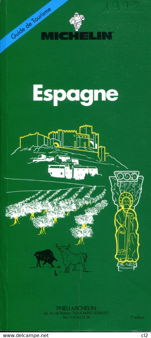 Guide MICHELIN - ESPAGNE  (1ère édition) (1992) - Michelin (guias)