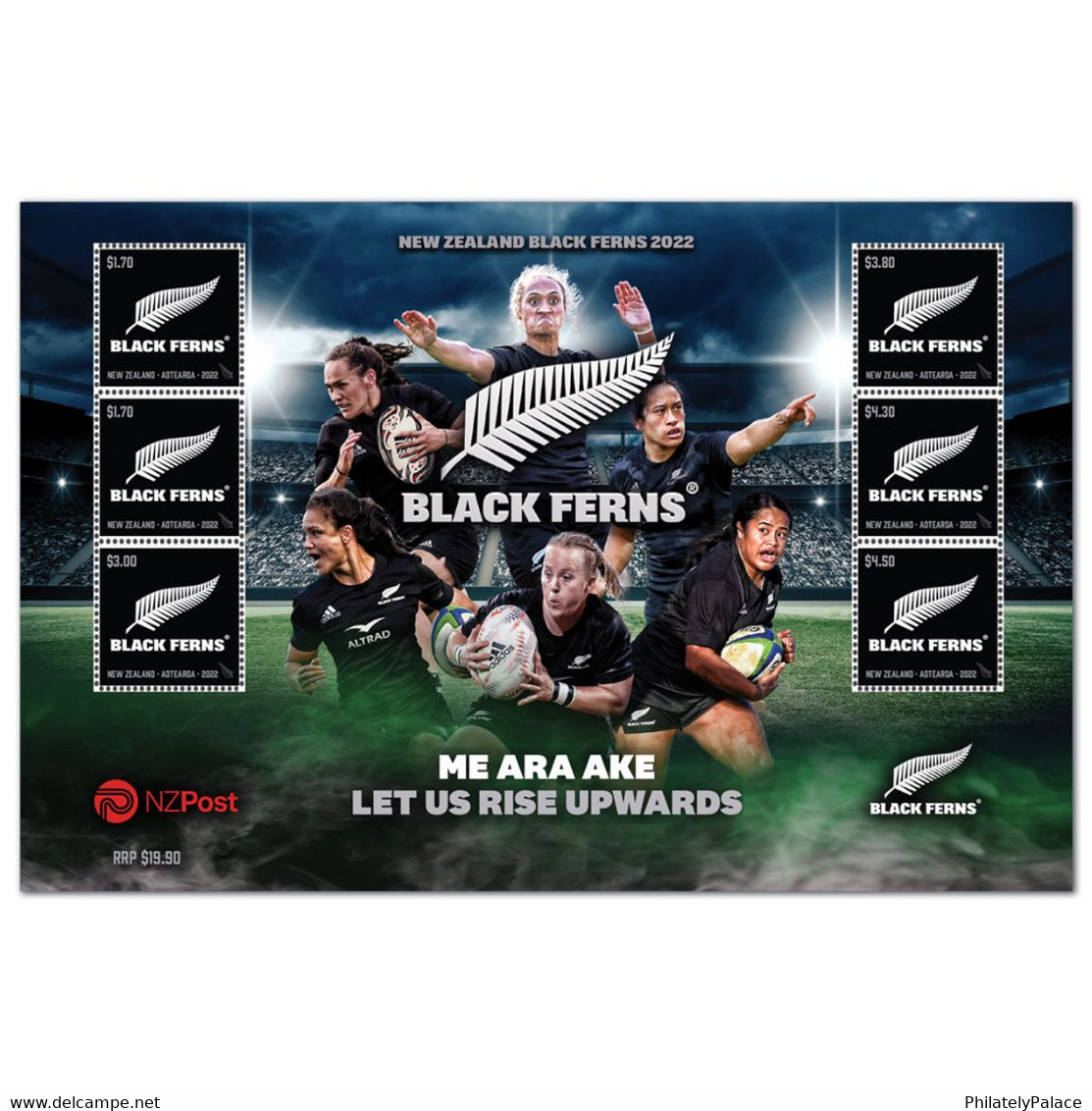 NEW ZEALAND 2022 Black Ferns Women National Rugby Union Team , Sports , Game , Set Of Mint Stamps MNH (**) - Ongebruikt