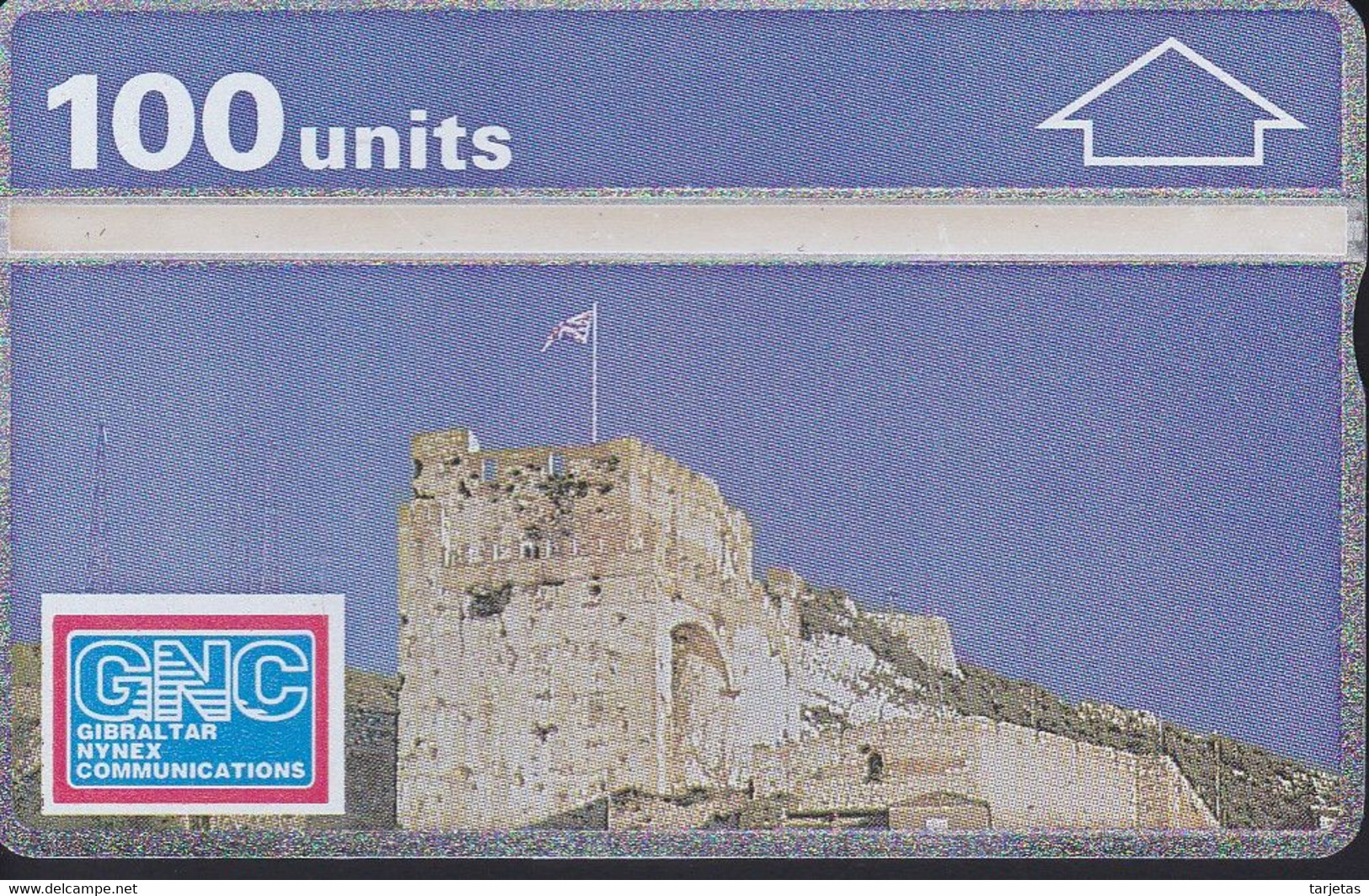 Nº 3a TARJETA DE GIBRALTAR DE MOORISH CASTLE DE 100 UNITS (101K)  (NUEVA-MINT) - Gibilterra