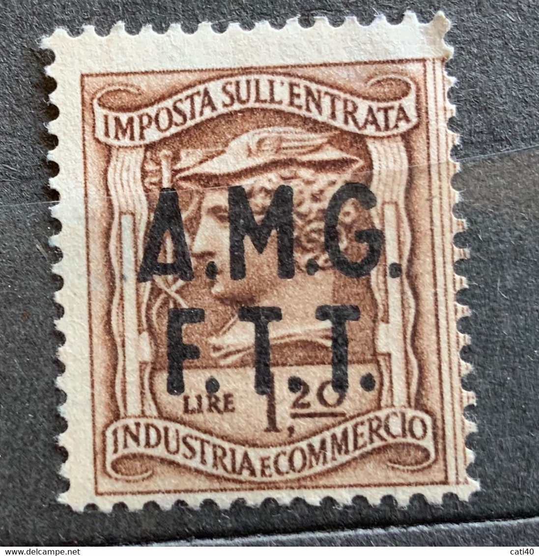 TRIESTE A - AMG FTT  - MARCA DA BOLLO  IMP. ENTRATA L. 1,20 - Revenue Stamps