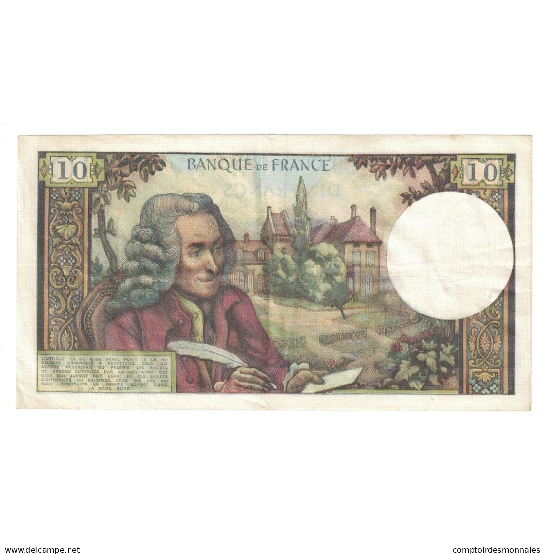 France, 10 Francs, Voltaire, 1973, G.904, SUP, Fayette:62.63, KM:147d - 10 F 1963-1973 ''Voltaire''
